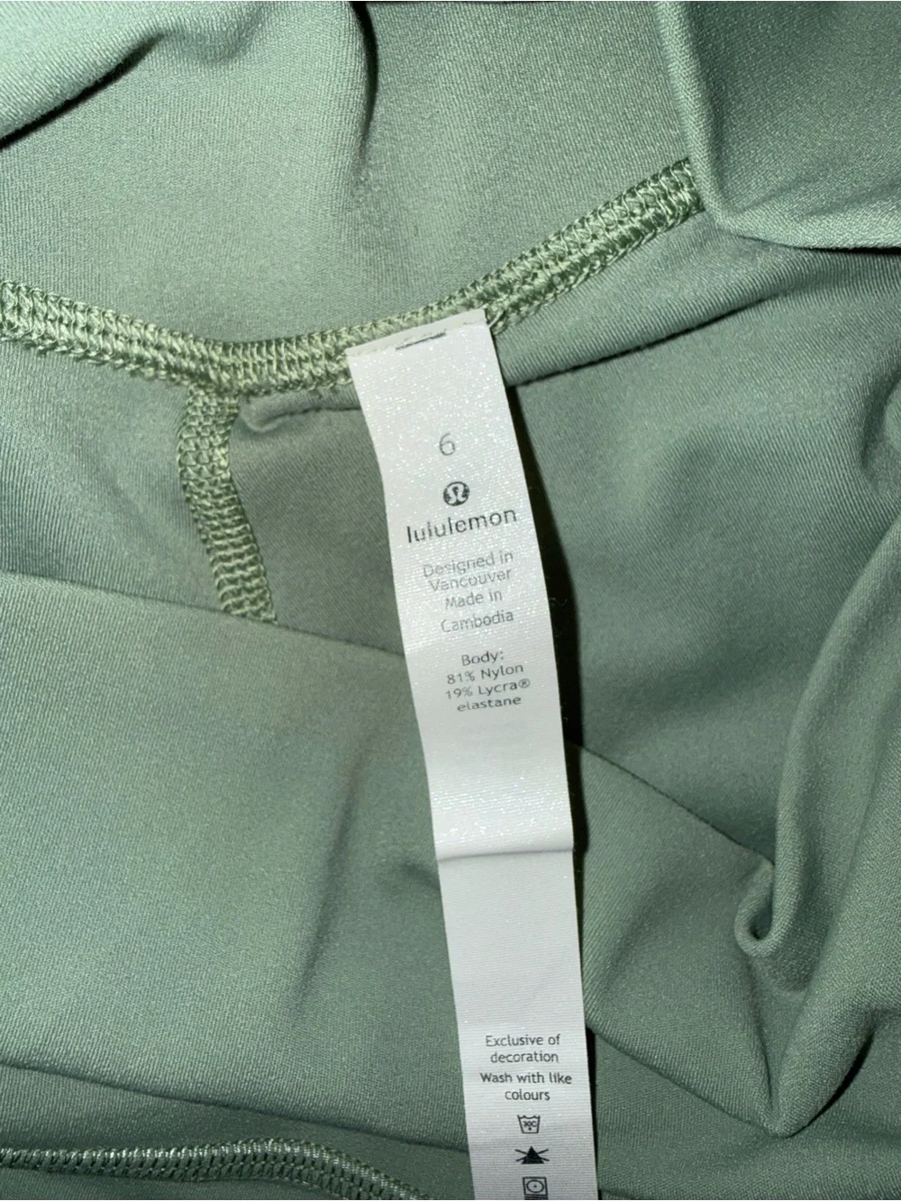 Lululemon crop leggings size 6/L 25